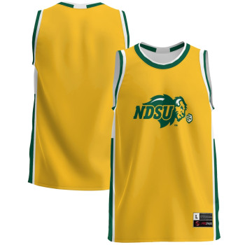 Men's - NDSU Bison Yellow College Basketball Jersey