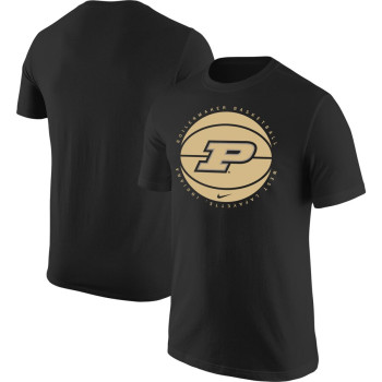 Men's - Purdue Boilermakers Nike Logo Black College Basketball T-Shirt Men's - Purdue Boilermakers Nike Logo Black College Basketball T-Shirt