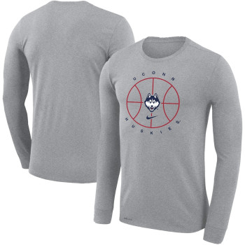Men's - UConn Huskies Nike Icon Legend Performance Long Sleeve Heathered Gray College Basketball T-Shirt Men's - UConn Huskies Nike Icon Legend Performance Long Sleeve Heathered Gray College Basketball T-Shirt