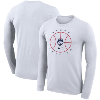 Men's - UConn Huskies Nike Icon Legend Performance Long Sleeve White College Basketball T-Shirt Men's - UConn Huskies Nike Icon Legend Performance Long Sleeve White College Basketball T-Shirt